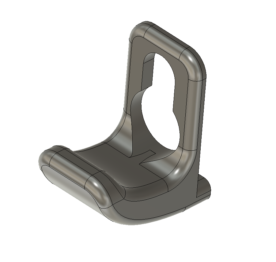 Shower Hook + Suction Cup render 1