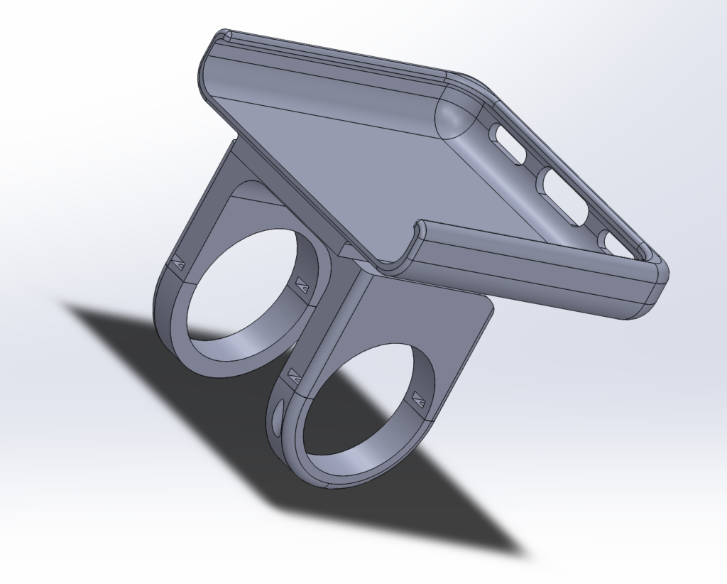 Triathlon Bike Phone Mount render 1